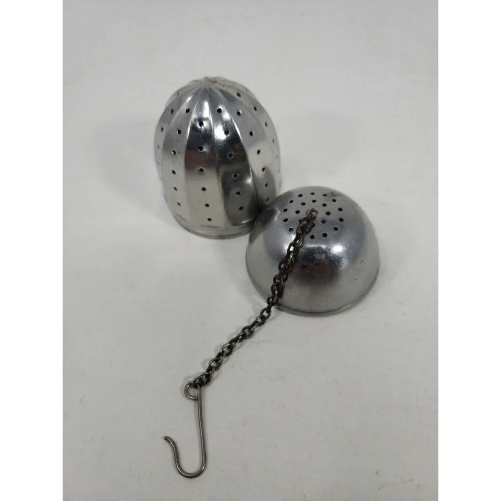 Vintage Stainless Steel Acorn Tea Infuser Loose Leaf Tea Steeper Ball with Chain